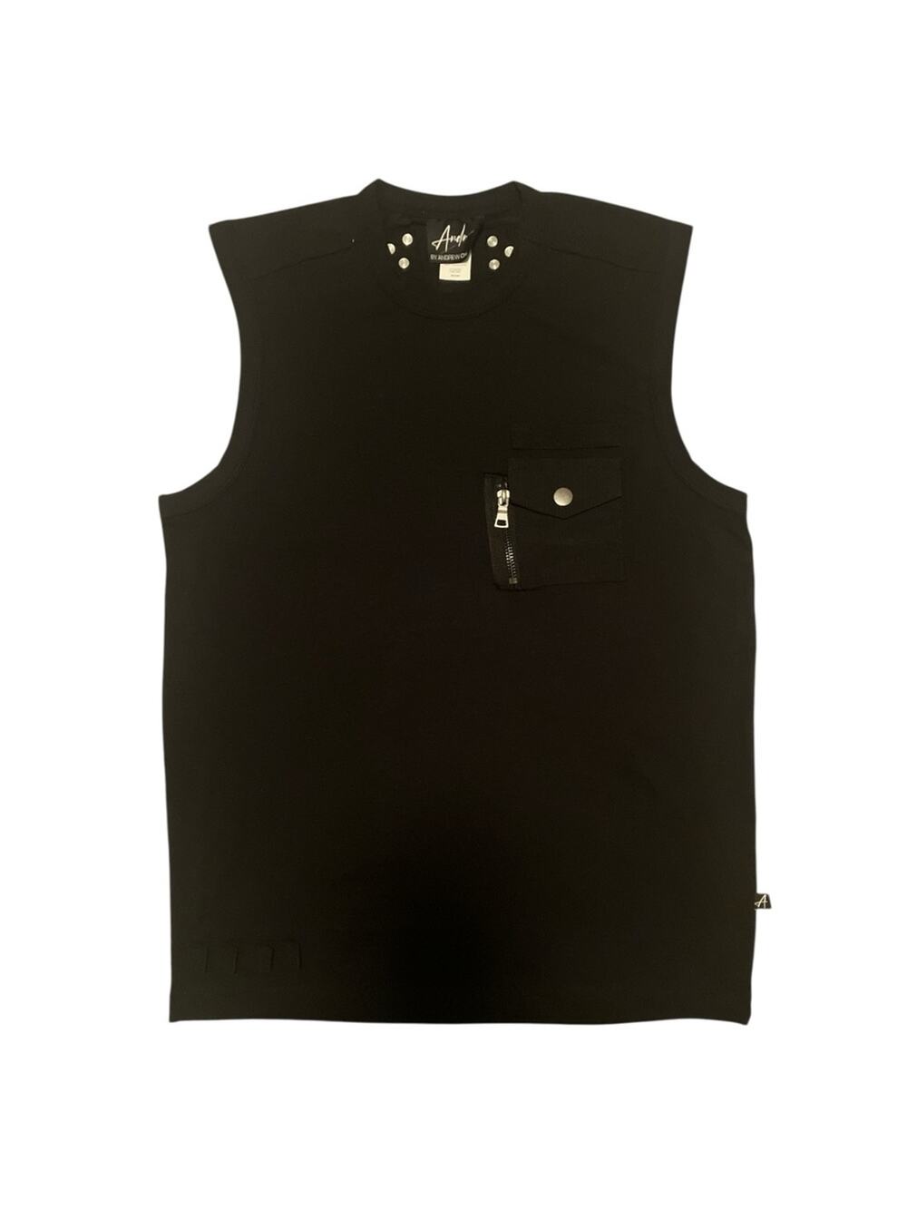 Andrew Christian Special Forces Capsule Pocket Muscle Tee Shirt Black Medium
